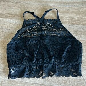 🦩3/$15 Xhilaration high neck lace cropped bralette